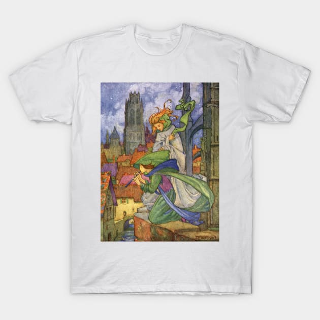 Winter & Windy Weather by Florence Harrison T-Shirt by vintage-art